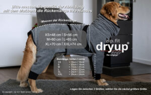 dryup body zip.fit actionfactory hundebademantel