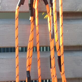 Gespannleine (4 Hunde) von "Swedish Centerlines" Zentralleine (Stahlkern) PS ummantelt - Farbe Orange mit Reflektoren