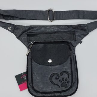 multifunktionale gassi tasche für hundehalter mit kunstleder abgesetzt (kopie)